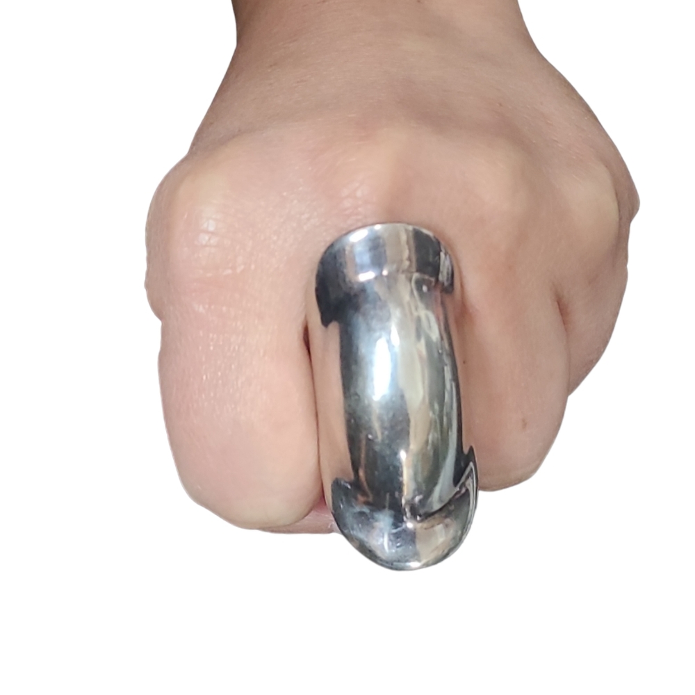 Vintage Sterling Silver Armor Ring